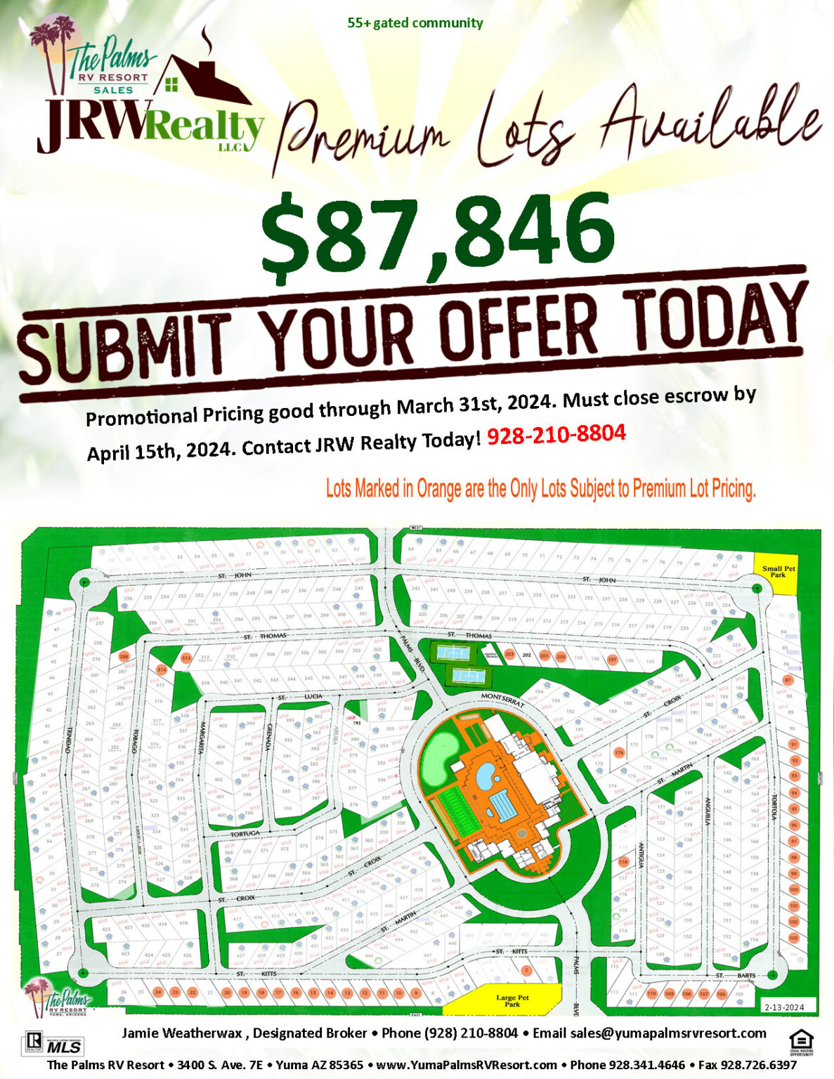 Current Sales Promotion » The Palms RV Resort