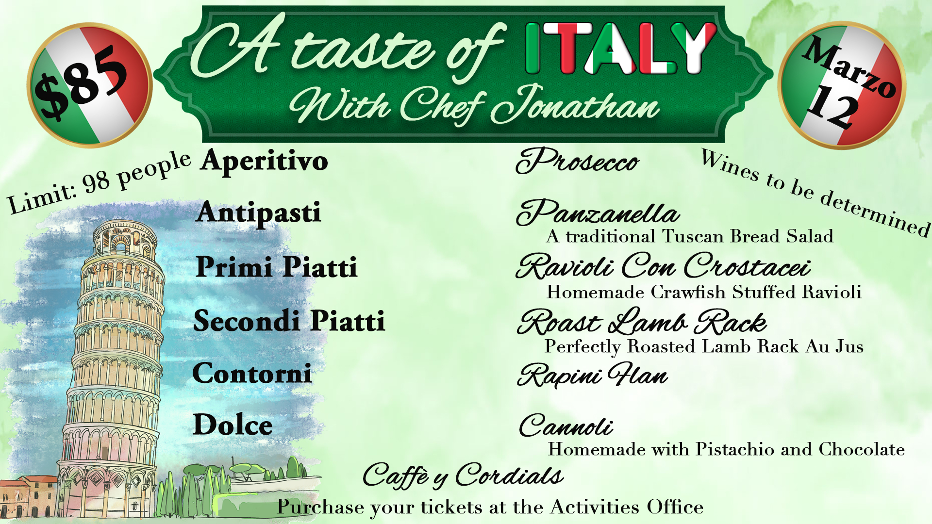 A Taste of Italy with Chef Jonathan » The Palms RV Resort