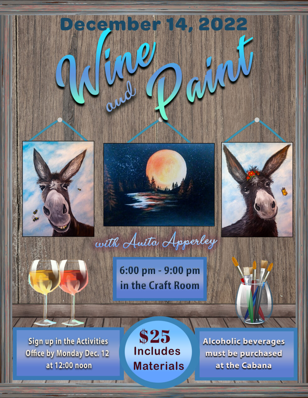 Wine and Paint Class » The Palms RV Resort